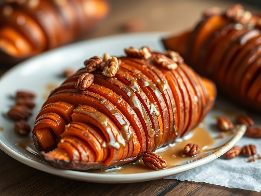 Airfryer Hasselback S&uuml;&szlig;kartoffel