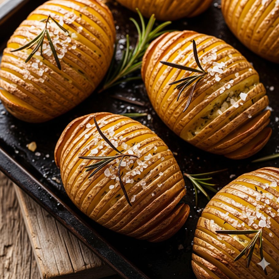 Airfryer Hasselback Kartoffeln