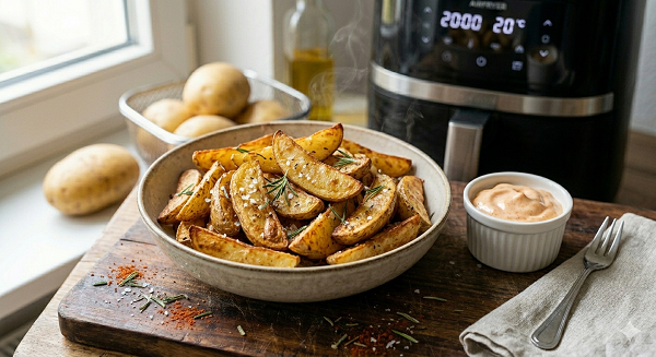 Airfryer Wedges mit Dip