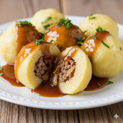 Gefuellte Kartoffelknoedel