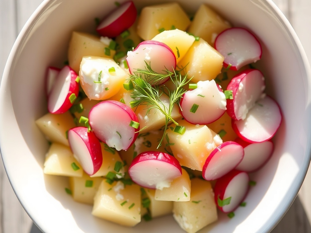 Kartoffelsalat mit Radieschen