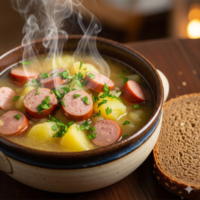 Kartoffelsuppe mit Wuerstchen